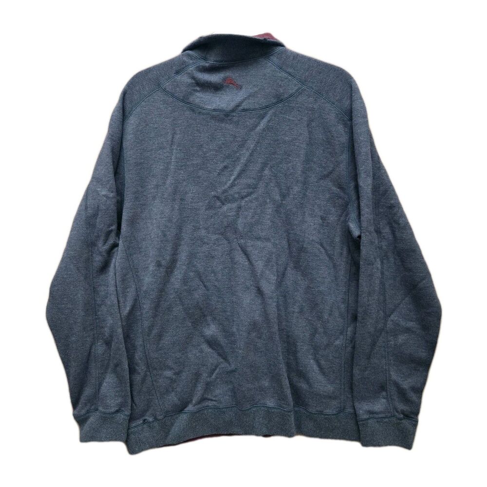 Tommy Bahama Men's Size Large L Pullover Sweater Quarter Zip Fleece Blue - Picture 6 of 8